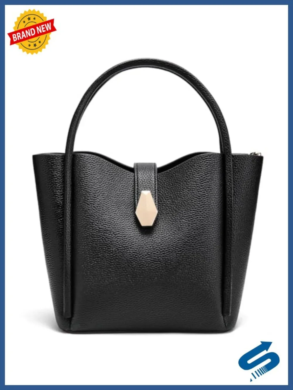 Genuine Leather Bucket Bag Tote Shoulder Purse Satchel Handbag